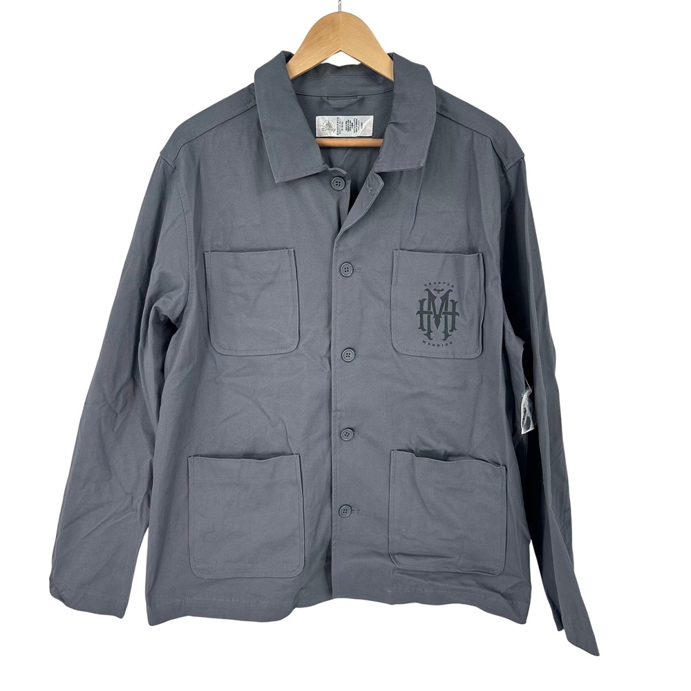 New Disney‎ Parks The Haunted Mansion Gate Sign Hatbox Ghost Jacket Medium Leota